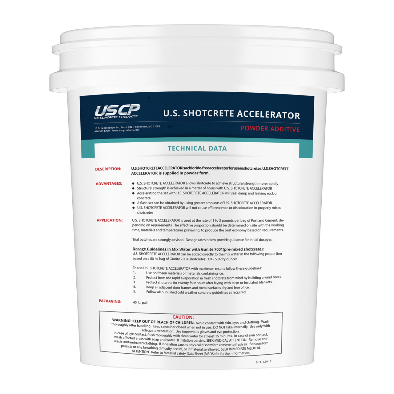 USCP US Shocrete Accelerator 45 Lb. Bag